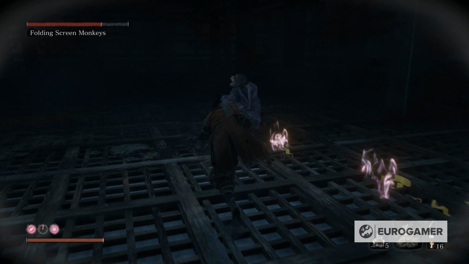 Sekiro Folding Screen Monkeys fight how to find and kill all four